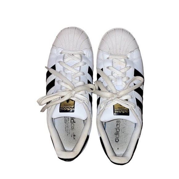 Adidas Superstar White & Black Shoes - Picture 1 of 5